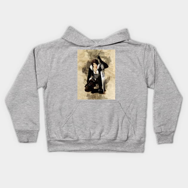 Squall leonhart Kids Hoodie by mcashe_art